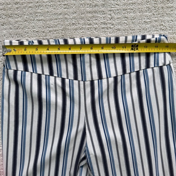 COOPER & ELLA | Blue & White Striped Ankle Pants Sz 8 - Picture 3 of 6